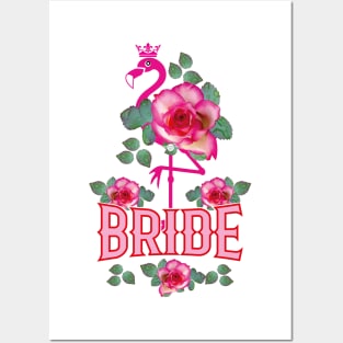 167 Flamingo Roses Bride Crown Pink Posters and Art